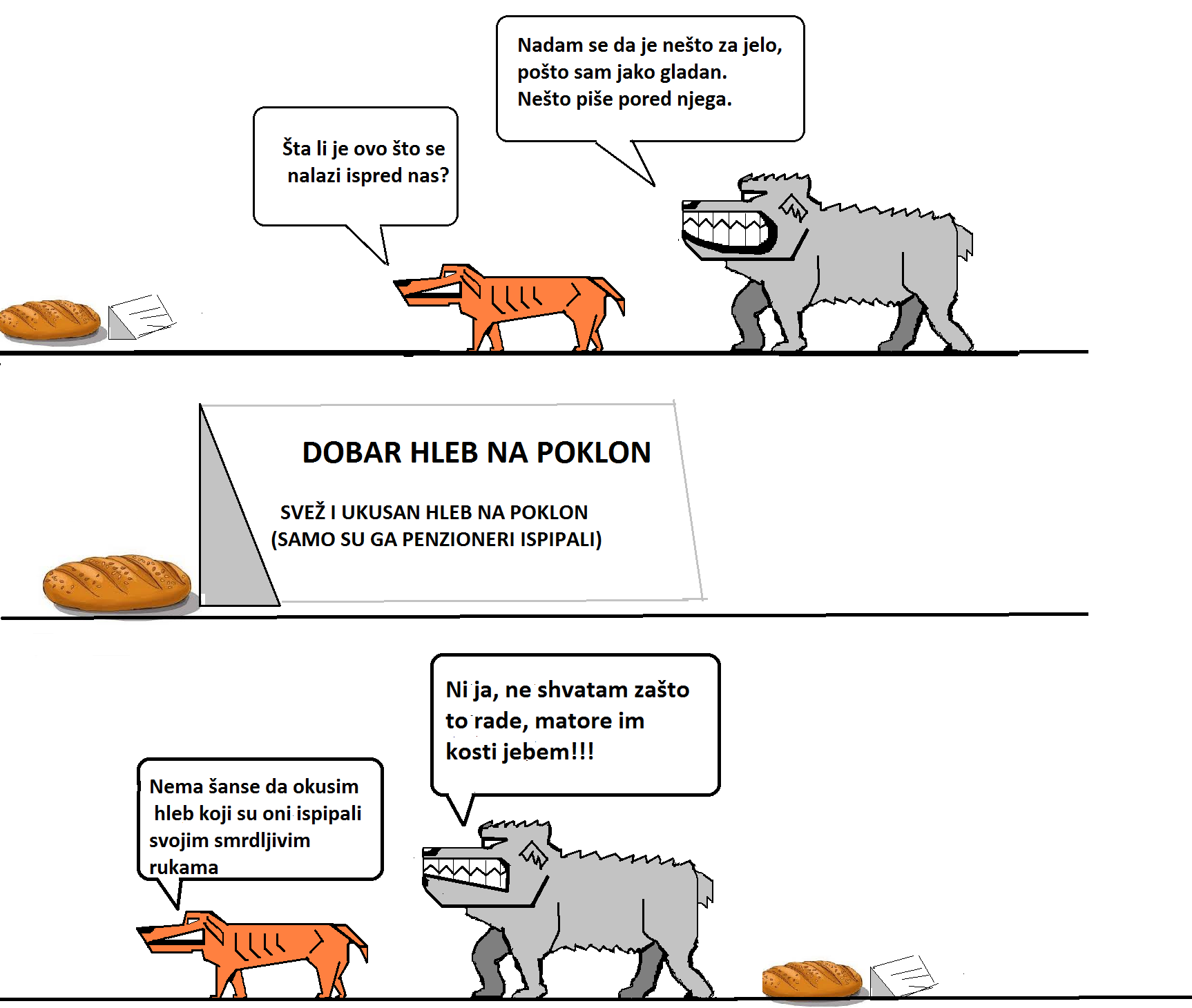 penzioneri ispipavaju hleb
